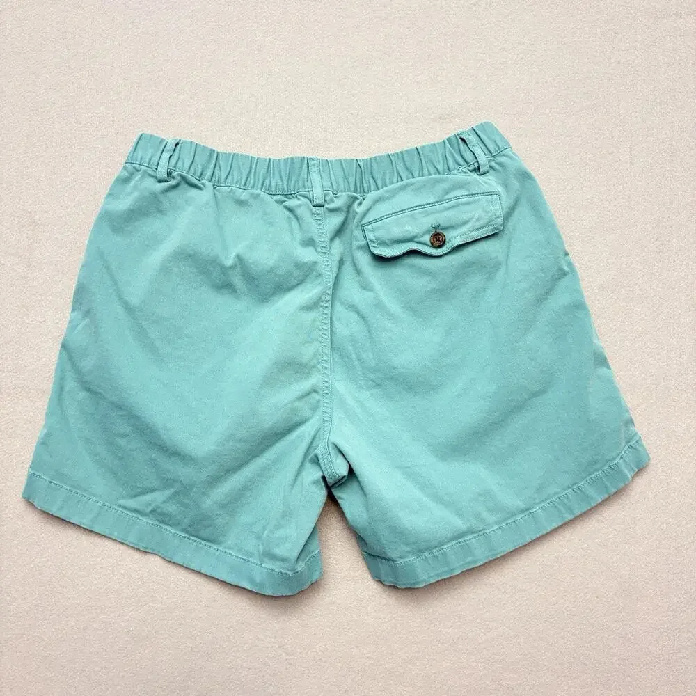 BearBottom Shorts Stretch Elastic Waist 5.5” Chino Shorts (2) Purple Teal Size L